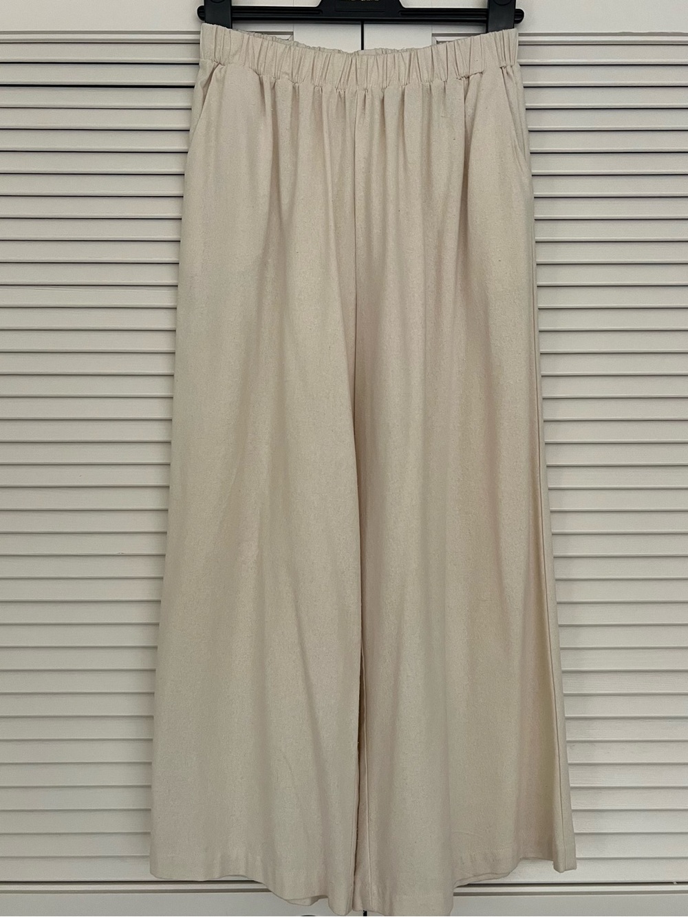 OZMA California Crop Wide Leg Regen Silk Noil Trousers - Picture 2 of 5